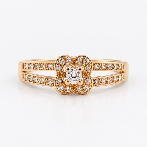 56 Mauboussin Chance of Love N°1 - Bague solitaire en or rose et diamants 58 Facettes 90504