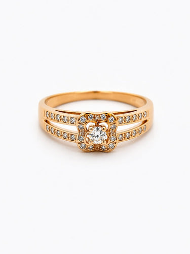 56 Mauboussin Chance of Love N°1 - Bague solitaire en or rose et diamants 58 Facettes 90504