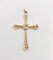 Pendentif croix antique en or rose 18k et diamants taille rose 58 Facettes A07607