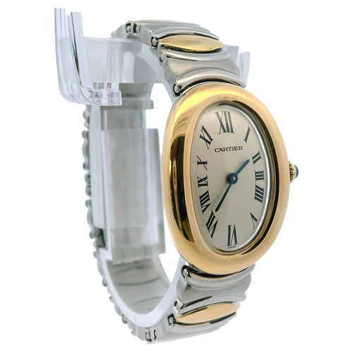 Montre Cartier Baignoire - Montre en or jaune 18 carats et acier 58 Facettes Montre-C