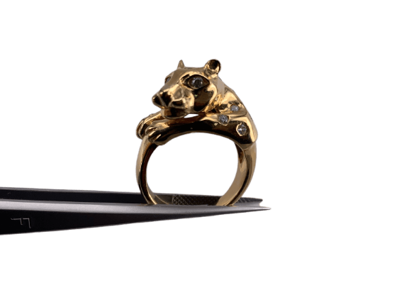 Panthère - Bague en or jaune et diamants