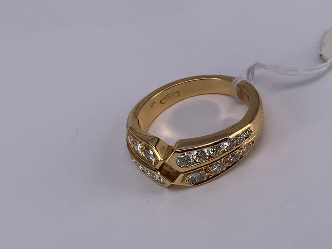 51.5 Bague en V en or jaune et diamants 58 Facettes BA 755