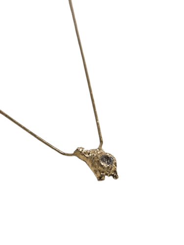 Pendentif style or sauvage en or jaune 750 et diamants 58 Facettes Pendentif-2