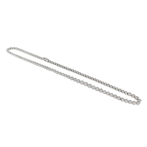 Collier Collier tennis en or blanc et diamants 6,46 ct 58 Facettes G4001