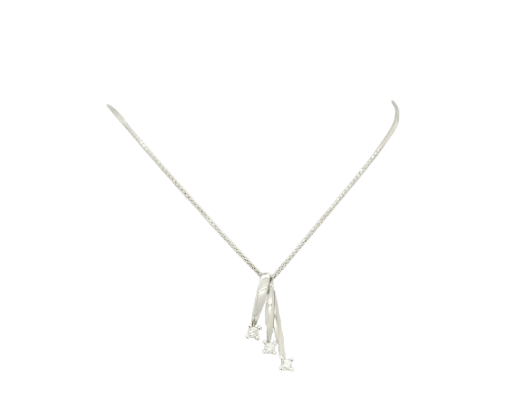 Recarlo Eternity - Collier en or blanc 750 et diamants