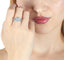 54 Bague en or blanc 14 ct avec diamants 58 Facettes 18335