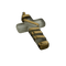 Pendentif Croix en cristal de roche et or 58 Facettes