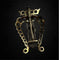 Broche Lira - Broche en or jaune et argent, diamants 58 Facettes