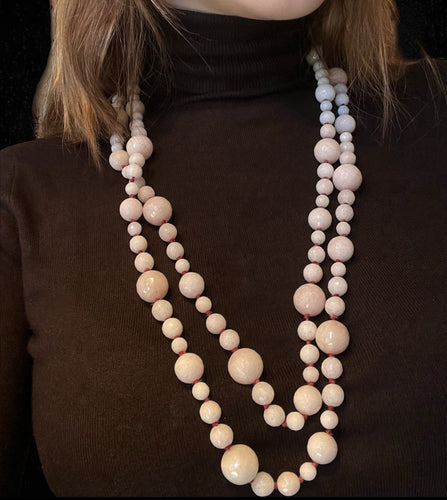 Collier Collier - Perles facettées en quartz rose 58 Facettes