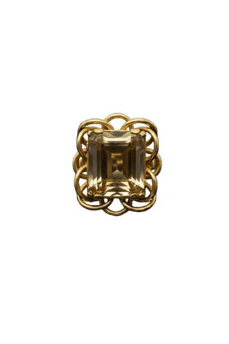 Bague Bague - Quarzo Morione en or jaune 18 kt 58 Facettes