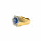 Bague 54 Art déco - Bague saphir et diamants en platine et or jaune 58 Facettes