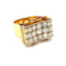 Bague 64 Retro - Bague cocktail en or jaune et blanc diamants 58 Facettes