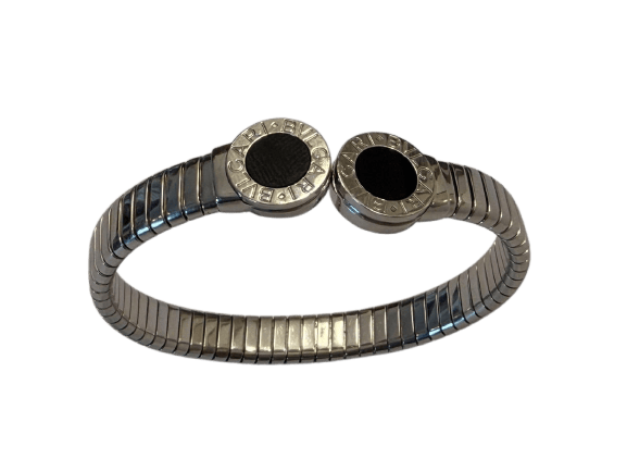 Bvlgari Bvlgari - Bracelet Tubogas en acier et onyx