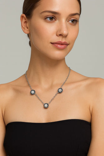 Collier Bulgari Bvlgari - Collier réversible en or blanc avec diamants et onyx 58 Facettes