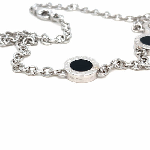 Collier Bulgari Bvlgari - Collier réversible en or blanc avec diamants et onyx 58 Facettes