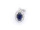 Pendentif halo en or blanc avec diamants et saphir 58 Facettes 2016