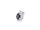 Pendentif halo en or blanc avec diamants et saphir 58 Facettes 2016