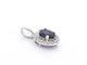 Pendentif halo en or blanc avec diamants et saphir 58 Facettes 2016