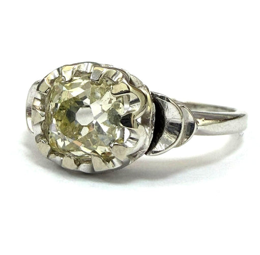 54 Bague en or blanc 18 ct avec diamant taille Old Mine 58 Facettes 446/26 A