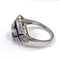 53 Bague en or blanc 18 ct avec saphir et diamants 58 Facettes 103/26 G