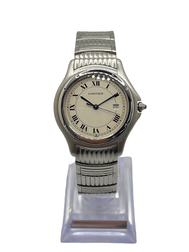 Montre Cartier Cougar - Montre Grand Modèle en acier 58 Facettes 2181