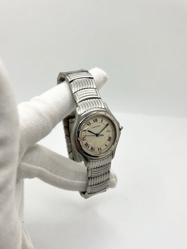 Montre Cartier Cougar - Montre Grand Modèle en acier 58 Facettes 2181