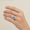 51 Bague Pompadour vintage en or 18k, saphir et diamants 58 Facettes RI-1045