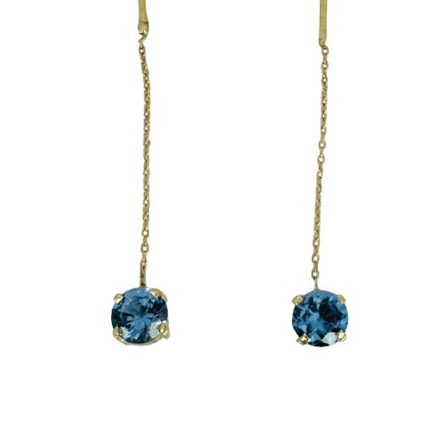 Boucles d'oreilles en or 18 ct et aigues-marines