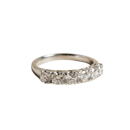 Bague 53.5 Bague demi-tour en or 585 avec 7 diamants taille brillant 58 Facettes 2964