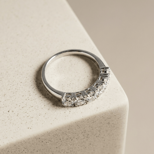 Bague 53.5 Bague demi-tour en or 585 avec 7 diamants taille brillant 58 Facettes 2964