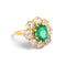 53.5 Bague Pompadour vintage en or 18k, émeraude et diamants 58 Facettes RI-1047