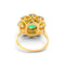 53.5 Bague Pompadour vintage en or 18k, émeraude et diamants 58 Facettes RI-1047