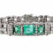 Art déco - Bracelet en platine, émeraudes colombiennes et diamants 7 ct 58 Facettes W-01-E-02