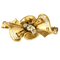 Broche Nœud en or jaune, or gris et diamants