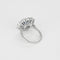 53.5 Bague marguerite en or blanc, saphir Ceylan et diamants 58 Facettes EB10
