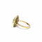 56 Bague halo en or jaune avec saphirs et diamants 58 Facettes 50492