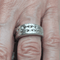 53 Bague en or blanc 18k et diamants 58 Facettes S130