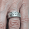 53 Bague en or blanc 18k et diamants 58 Facettes S130