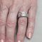 53 Bague en or blanc 18k et diamants 58 Facettes S130