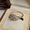 52 Art déco - Bague en or jaune, platine et diamant 58 Facettes 743