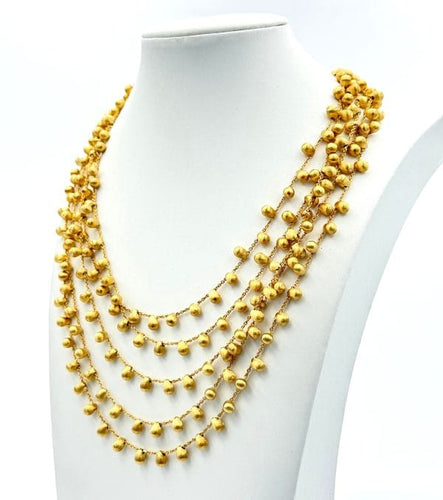 Collier Bicego - Collier cinq rangs en or jaune 18 carats 58 Facettes 674b25_M