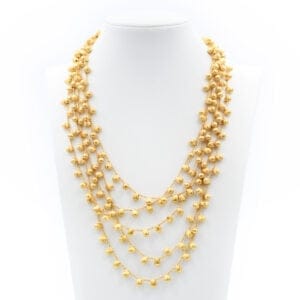 Collier Bicego - Collier cinq rangs en or jaune 18 carats 58 Facettes 674b25_M