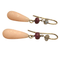 Boucles d'oreilles en or blanc, opales, labradorites et rubis 58 Facettes T241