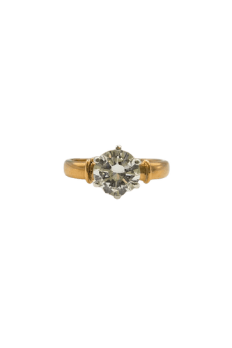 53 Solitaire bicolore - Bague en or rose et blanc, diamant 1,70 ct 58 Facettes 322/366