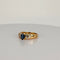 52 Bague vintage en or jaune 14K avec saphir et diamants 58 Facettes 2606046