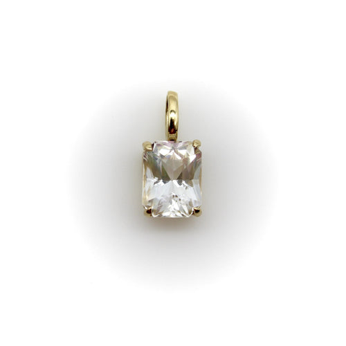 Pendentif Signature - Pendentif en or 14K et pierre de lune arc-en-ciel 58 Facettes 11186