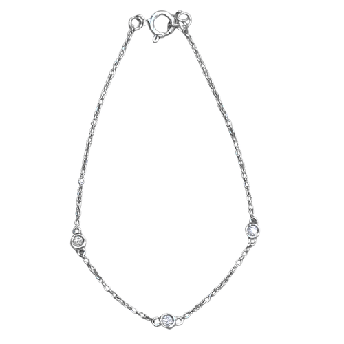 Bracelet en or blanc 18k et diamants 58 Facettes TA102