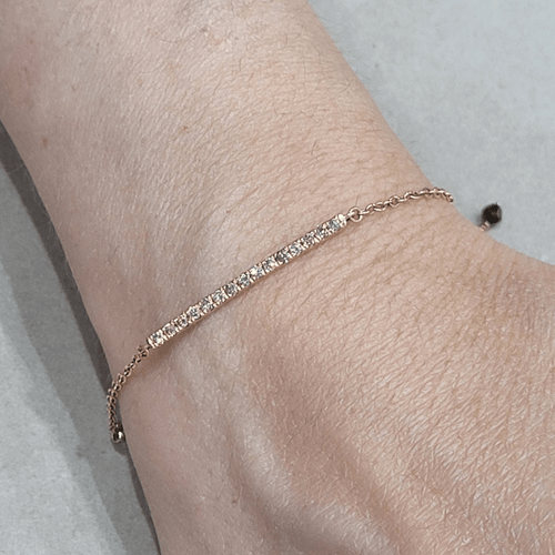Bracelet en or rose 18 ct et diamants bruns 58 Facettes P151