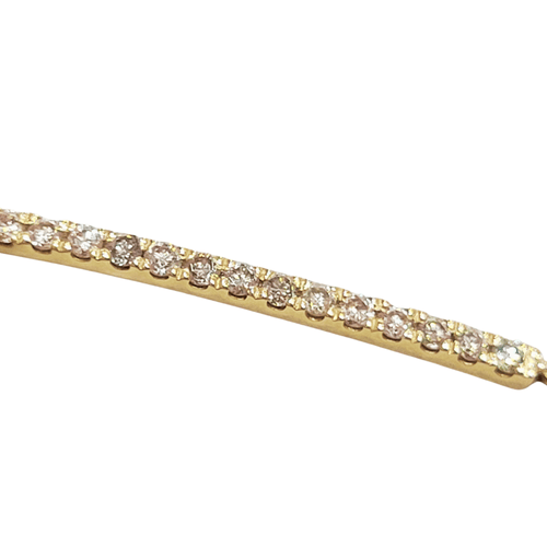 Bracelet en or rose 18 ct et diamants bruns 58 Facettes P151