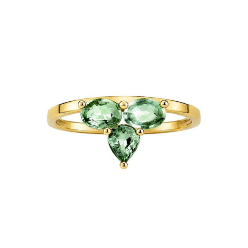 53 Eden - Bague 1,0 ct en or 18K et saphirs verts 58 Facettes GBR1215TL